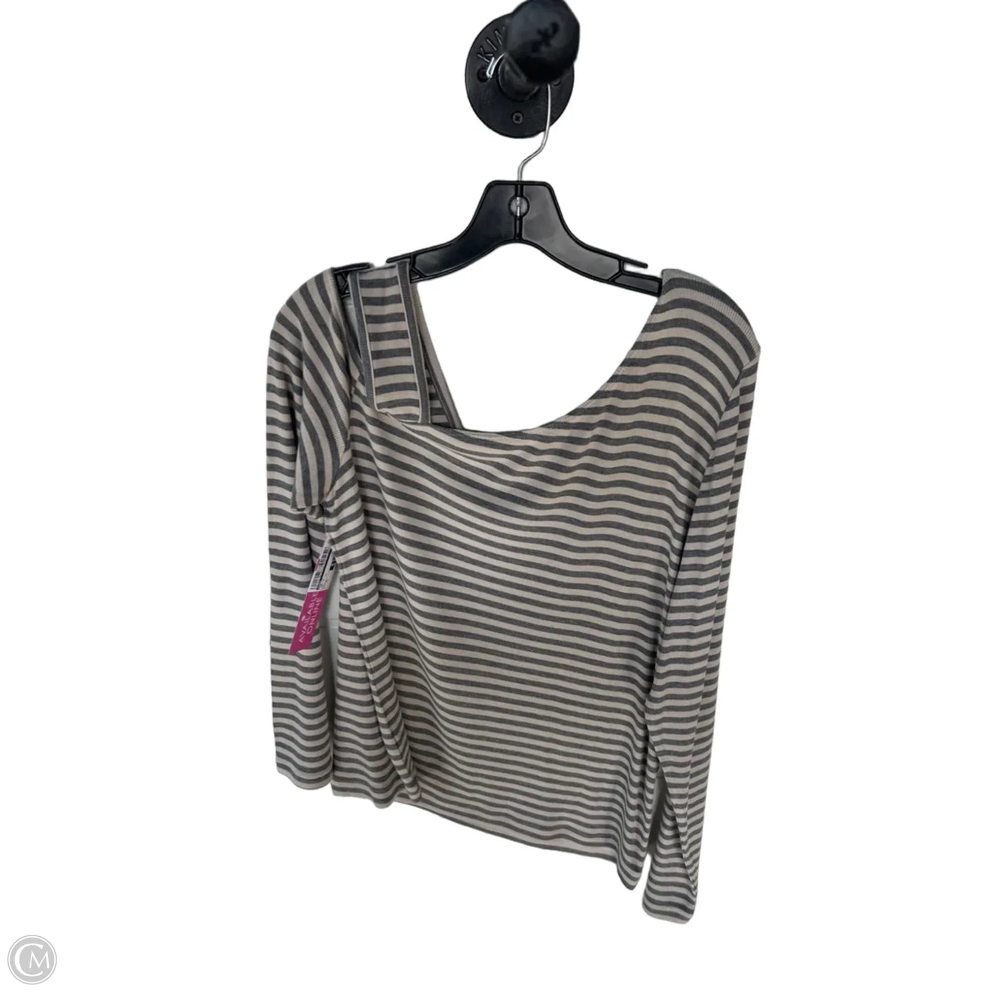 Top Long Sleeve By Cabi In Grey & Tan, Size: Xl