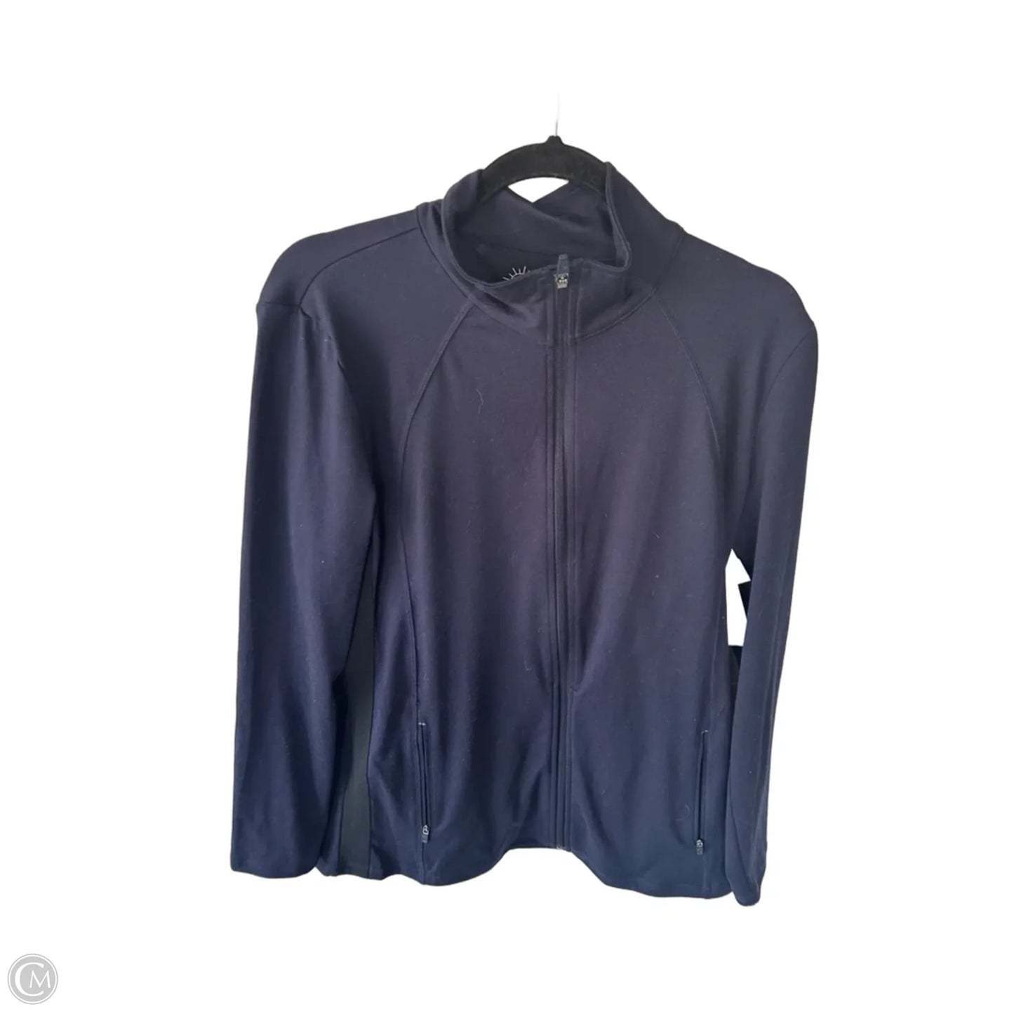 Sweatshirt Collar By Talbots In Navy, Size: M