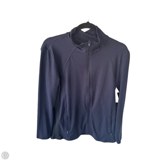 Sweatshirt Collar By Talbots In Navy, Size: M