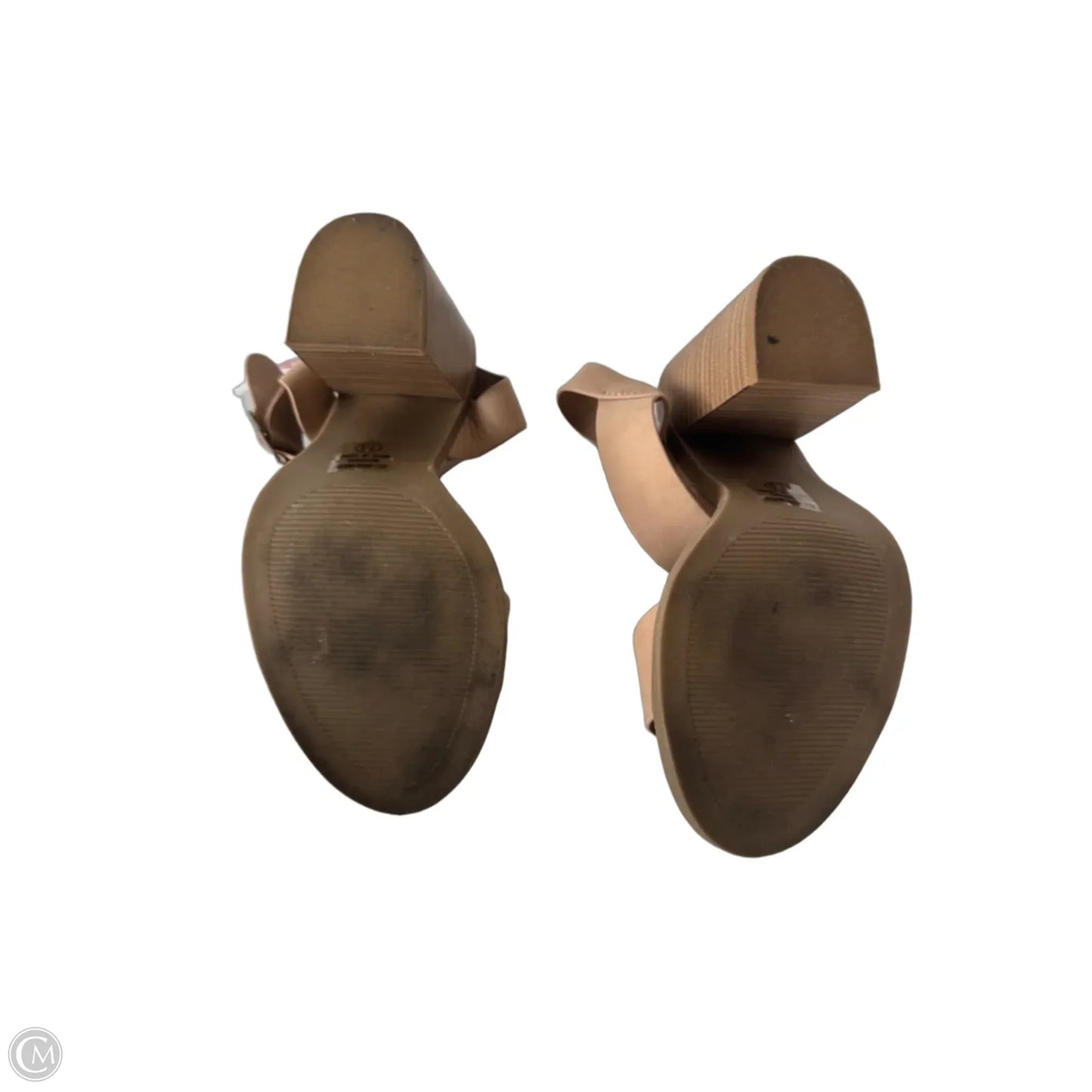 Sandals Heels Block By Vici In Tan, Size: 7.5