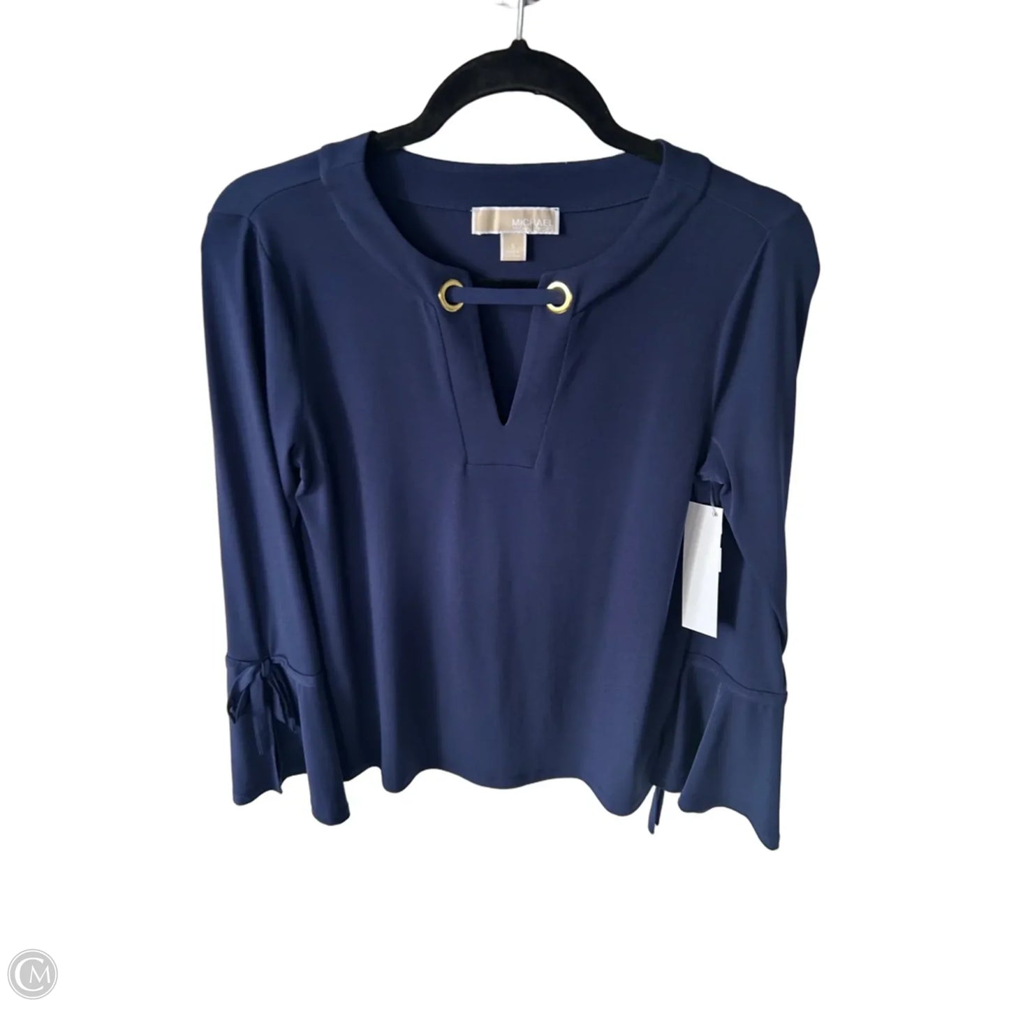 Top Long Sleeve By Michael By Michael Kors In Blue, Size: S
