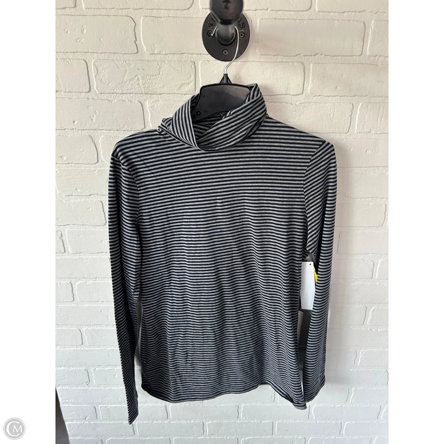 Top Long Sleeve Basic By Eddie Bauer In Blue & Grey, Size: L