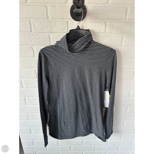 Top Long Sleeve Basic By Eddie Bauer In Blue & Grey, Size: L