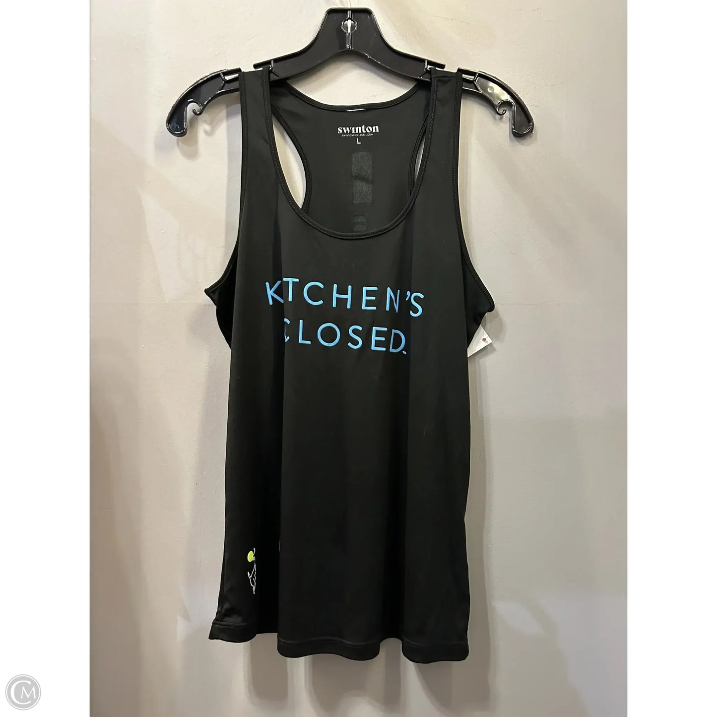 Athletic Tank Top By Cmc In Black & Blue, Size: L