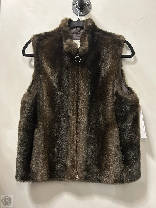Vest Faux Fur & Sherpa By Loft In Brown, Size: Mp
