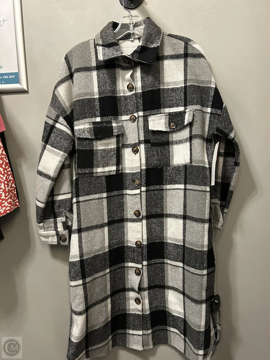 Jacket Shirt By Cme In Black & White, Size: S