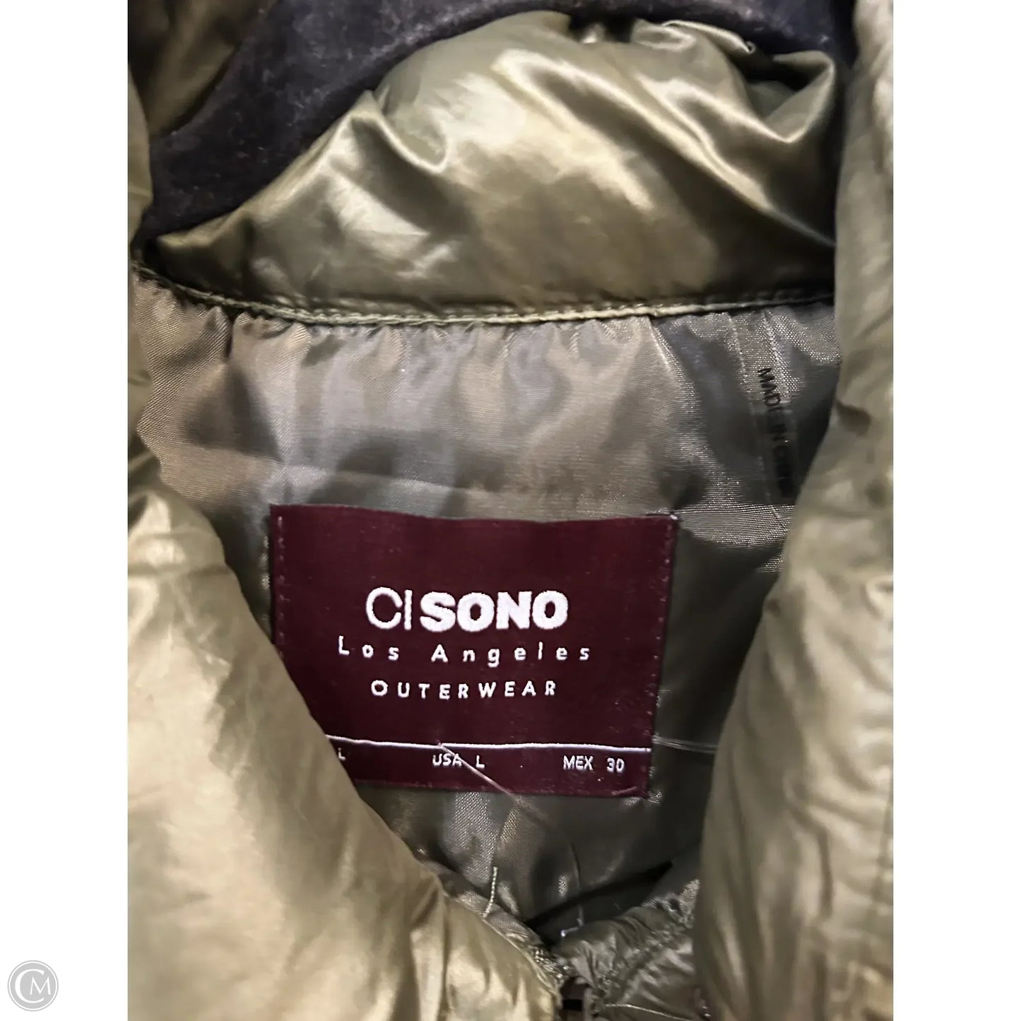 Vest Puffer & Quilted By CISONO In Green, Size: L