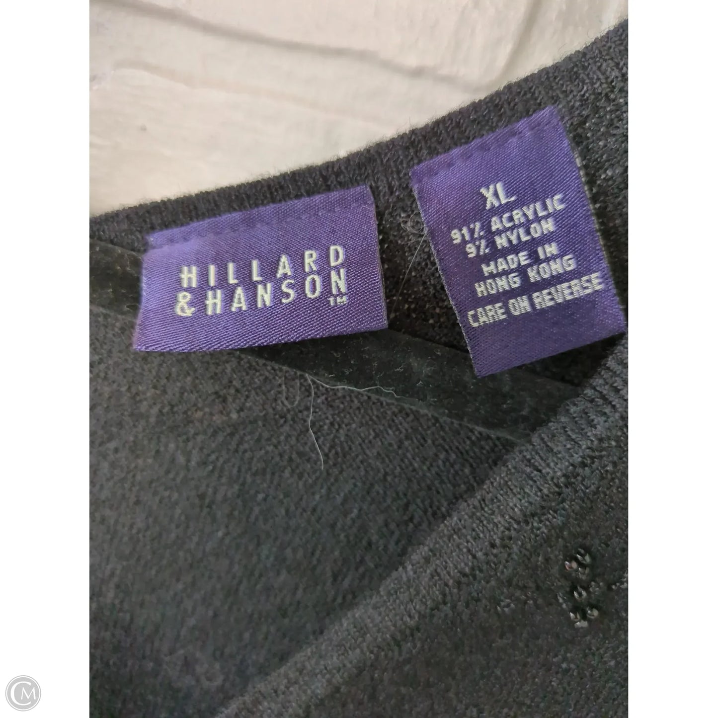 Vest Sweater By Hillard And Hanson In Black, Size: Xl