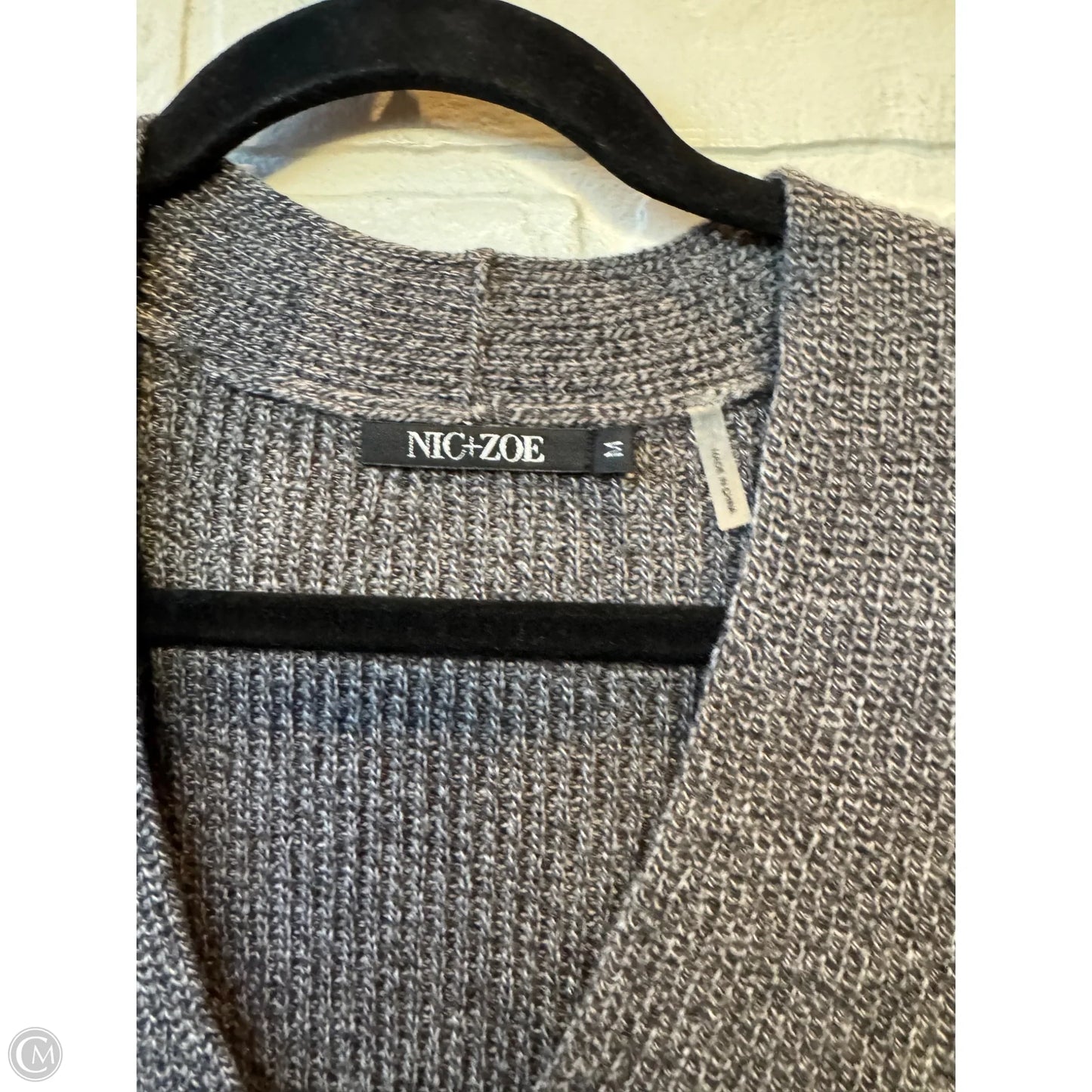 Dress Sweater By Nic + Zoe In Black & Grey, Size: Sp