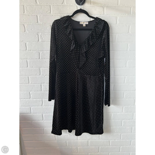 Dress Party Midi By Michael By Michael Kors In Black & Gold, Size: L