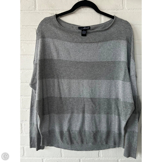 Sweater By Willi Smith In Grey & Silver, Size: L
