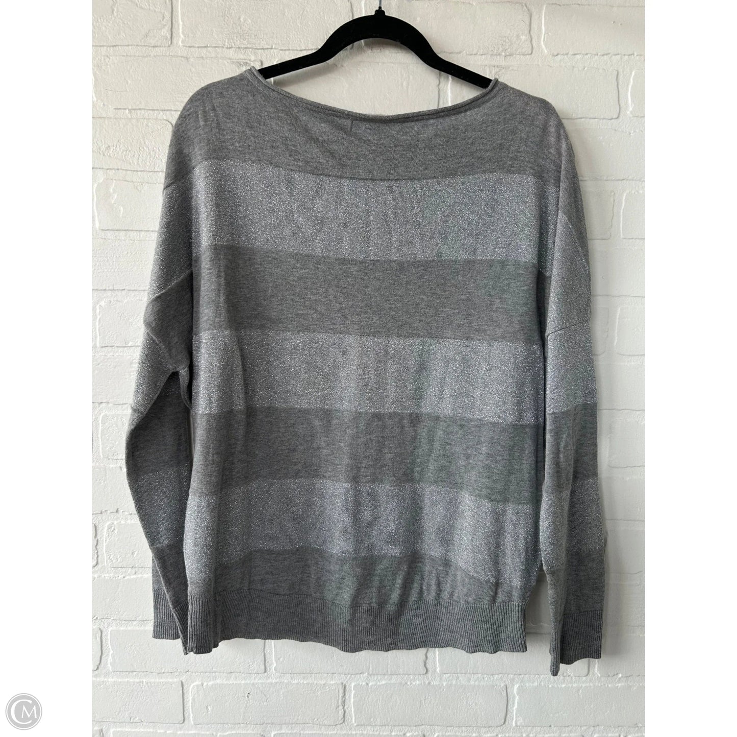 Sweater By Willi Smith In Grey & Silver, Size: L