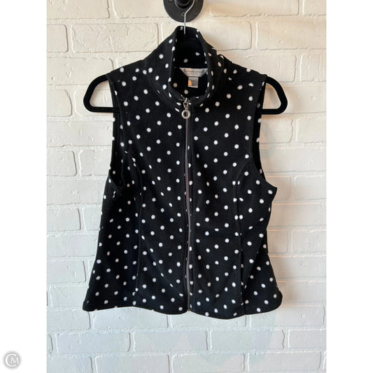 Vest Fleece By Christopher And Banks In Black & White, Size: Mp
