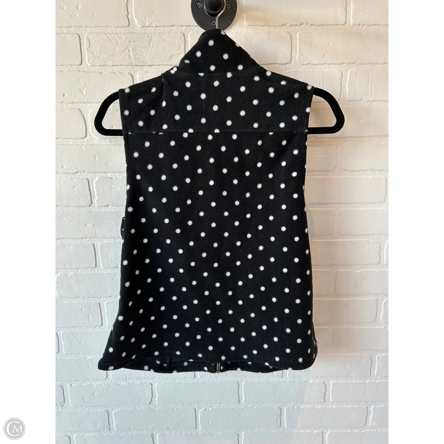 Vest Fleece By Christopher And Banks In Black & White, Size: Mp