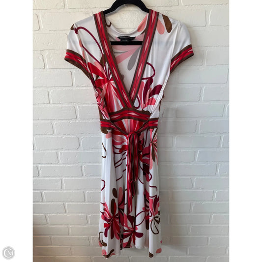 Dress Work By Bcbgmaxazria In Cream & Red, Size: M
