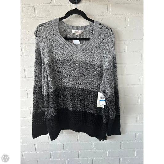 Sweater By Two By Vince Camuto In Black & Grey, Size: Xl