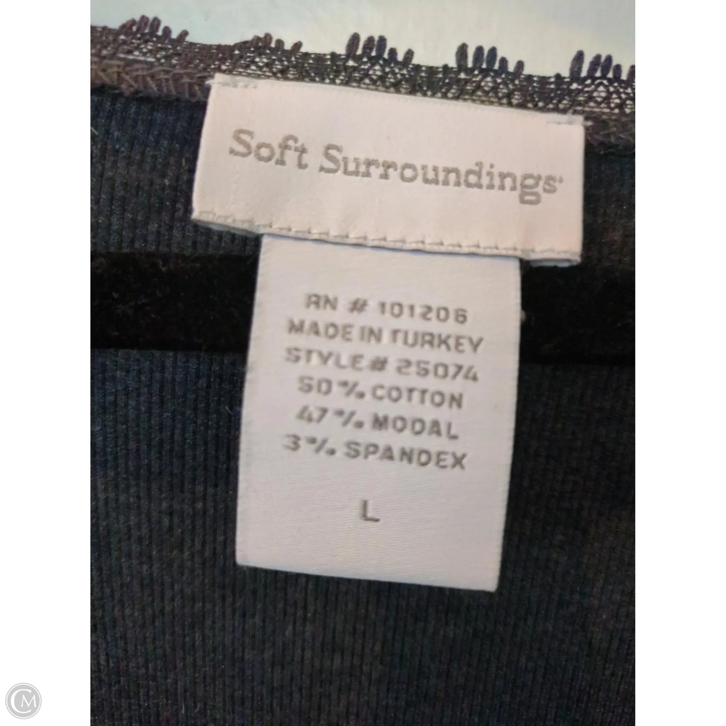 Top Long Sleeve Basic By Soft Surroundings In Grey, Size: L