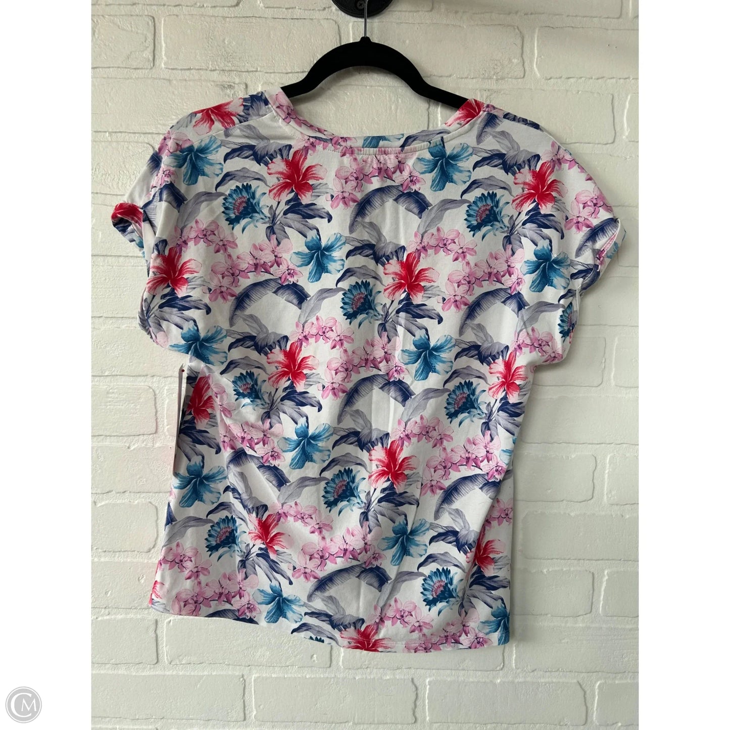 Top Short Sleeve By Tommy Bahama In Pink & White, Size: Xs