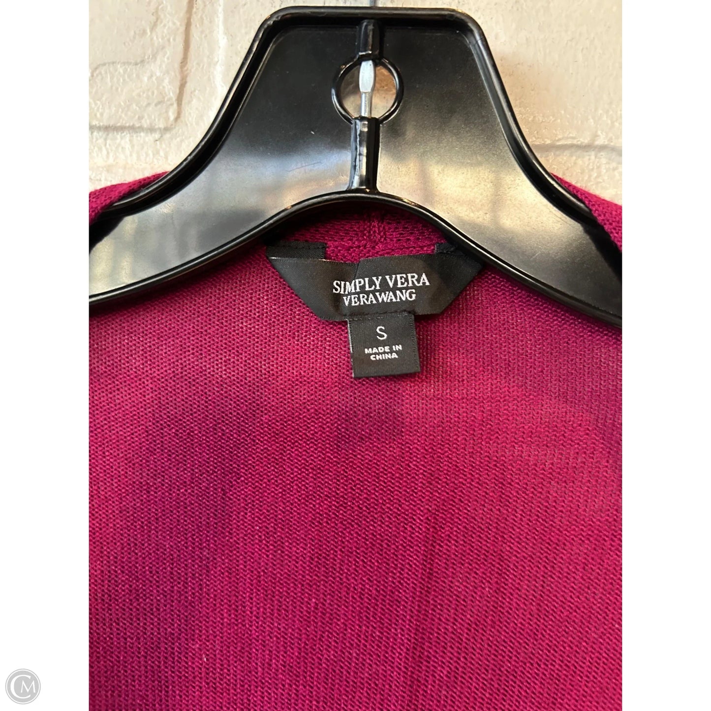 Sweater Cardigan By Simply Vera In Pink, Size: S