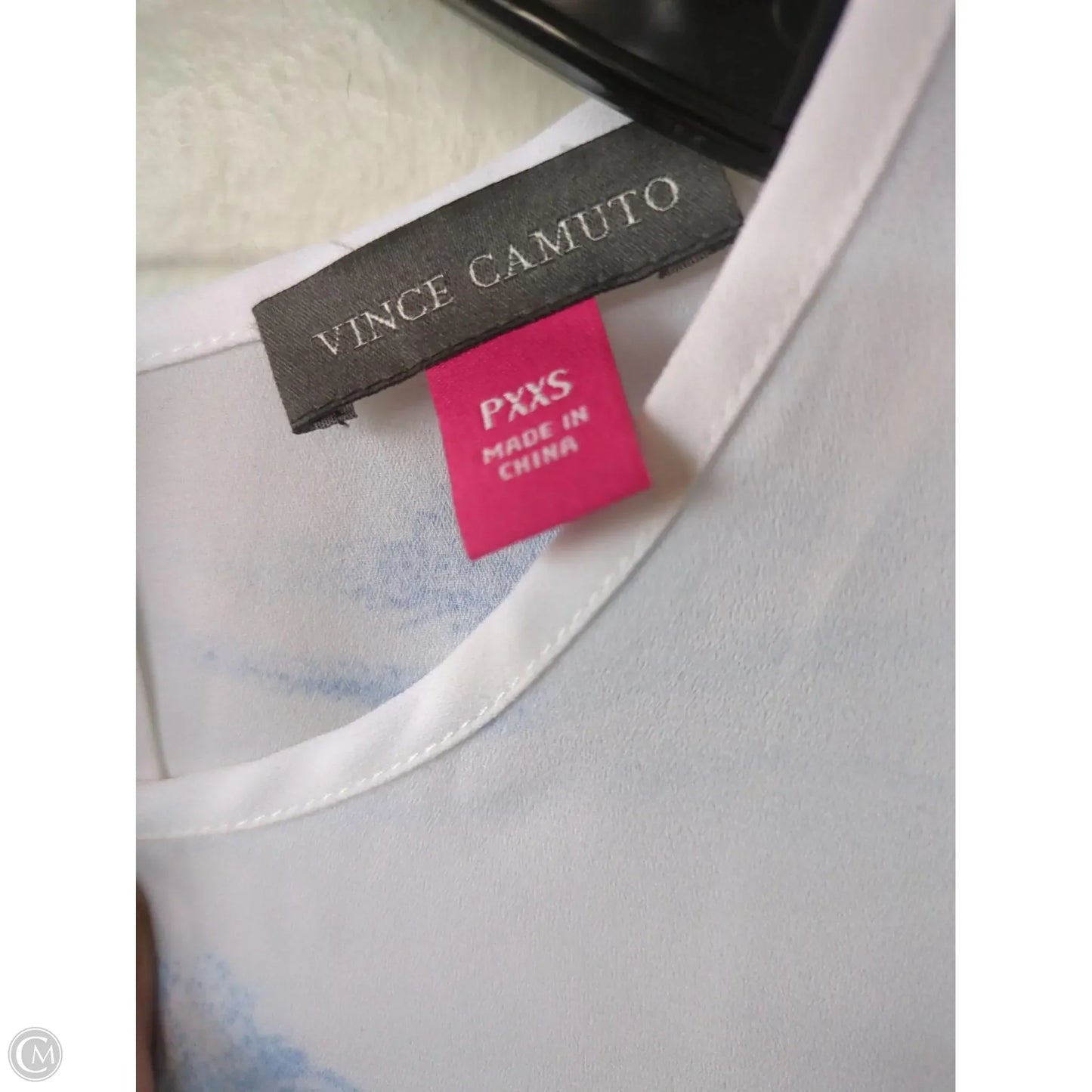Top Sleeveless By Vince Camuto In Blue & White, Size: Xxsp