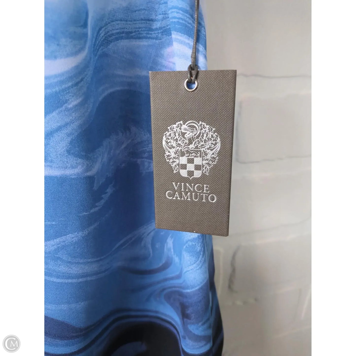 Top Sleeveless By Vince Camuto In Blue & White, Size: Xxsp