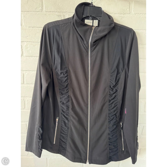 Athletic Jacket By Chicos In Black, Size: L
