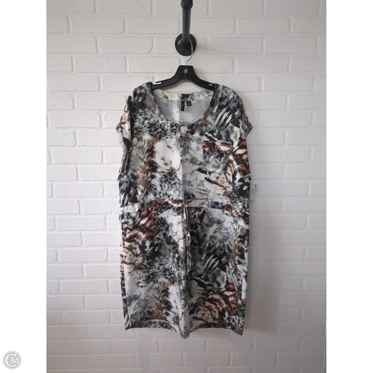 Dress Casual Midi By Relativity In Black & Grey, Size: Xl