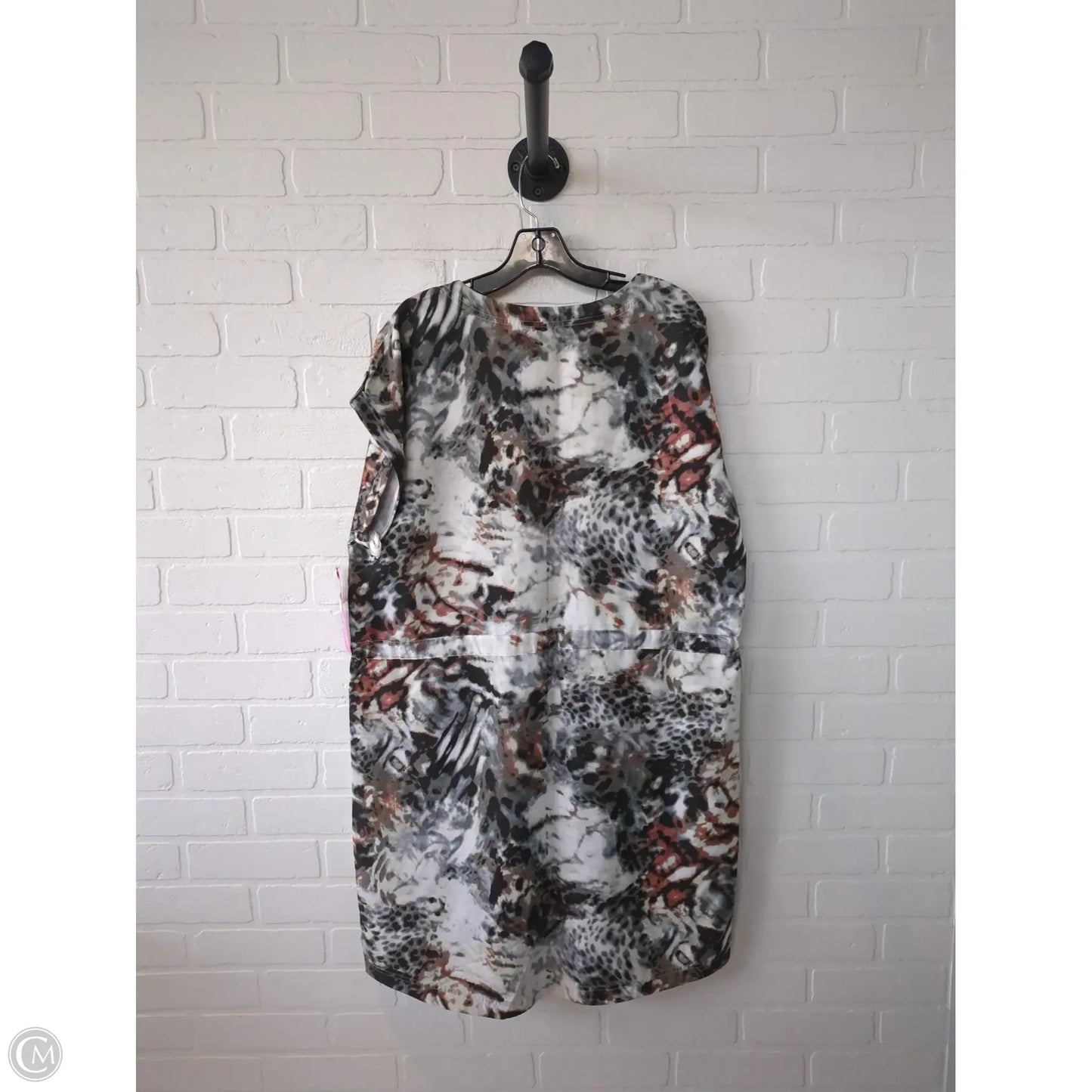 Dress Casual Midi By Relativity In Black & Grey, Size: Xl