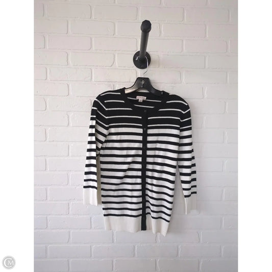 Sweater Cardigan By Merona In Black & White, Size: Xs