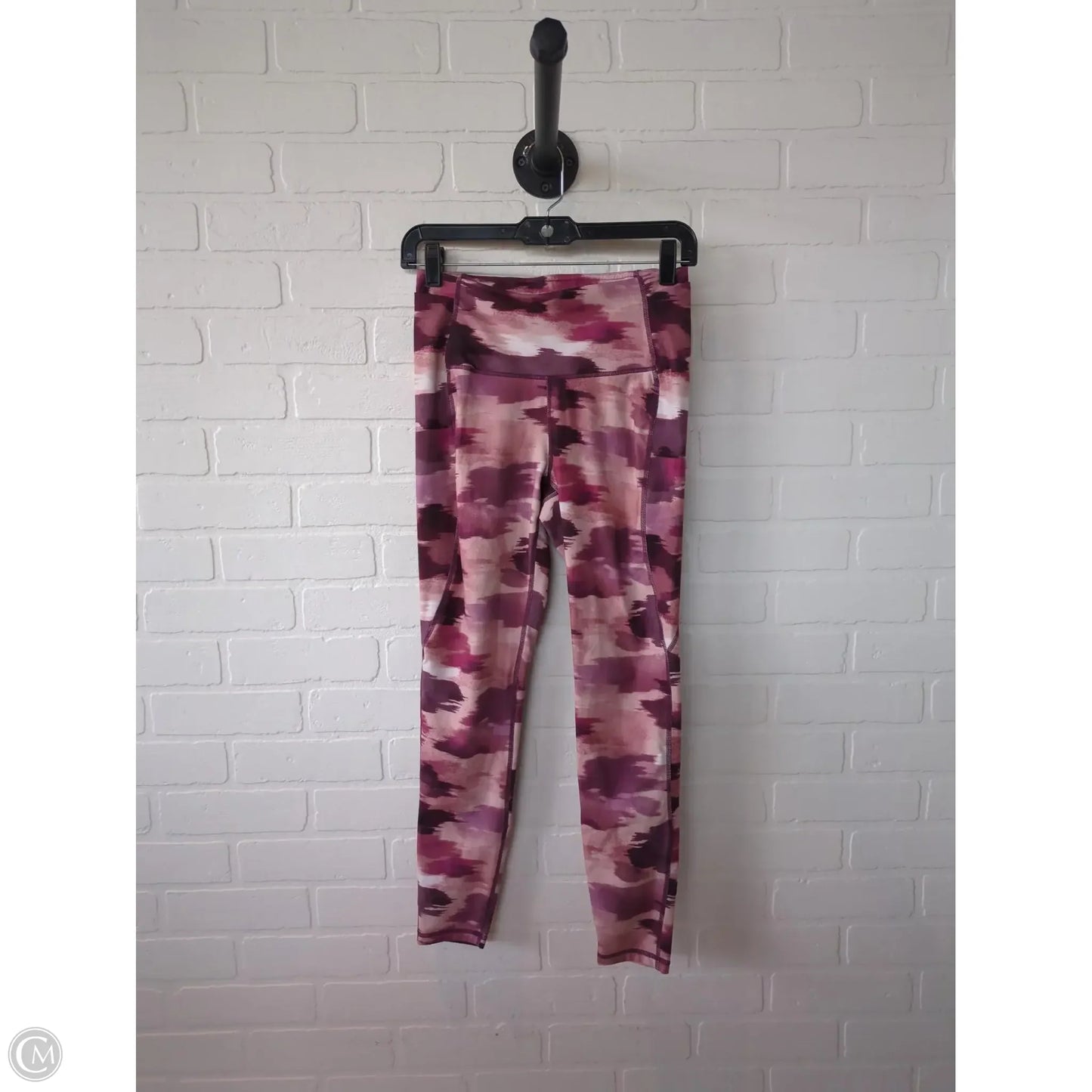 Athletic Leggings By Reebok In Pink & Purple, Size: 4