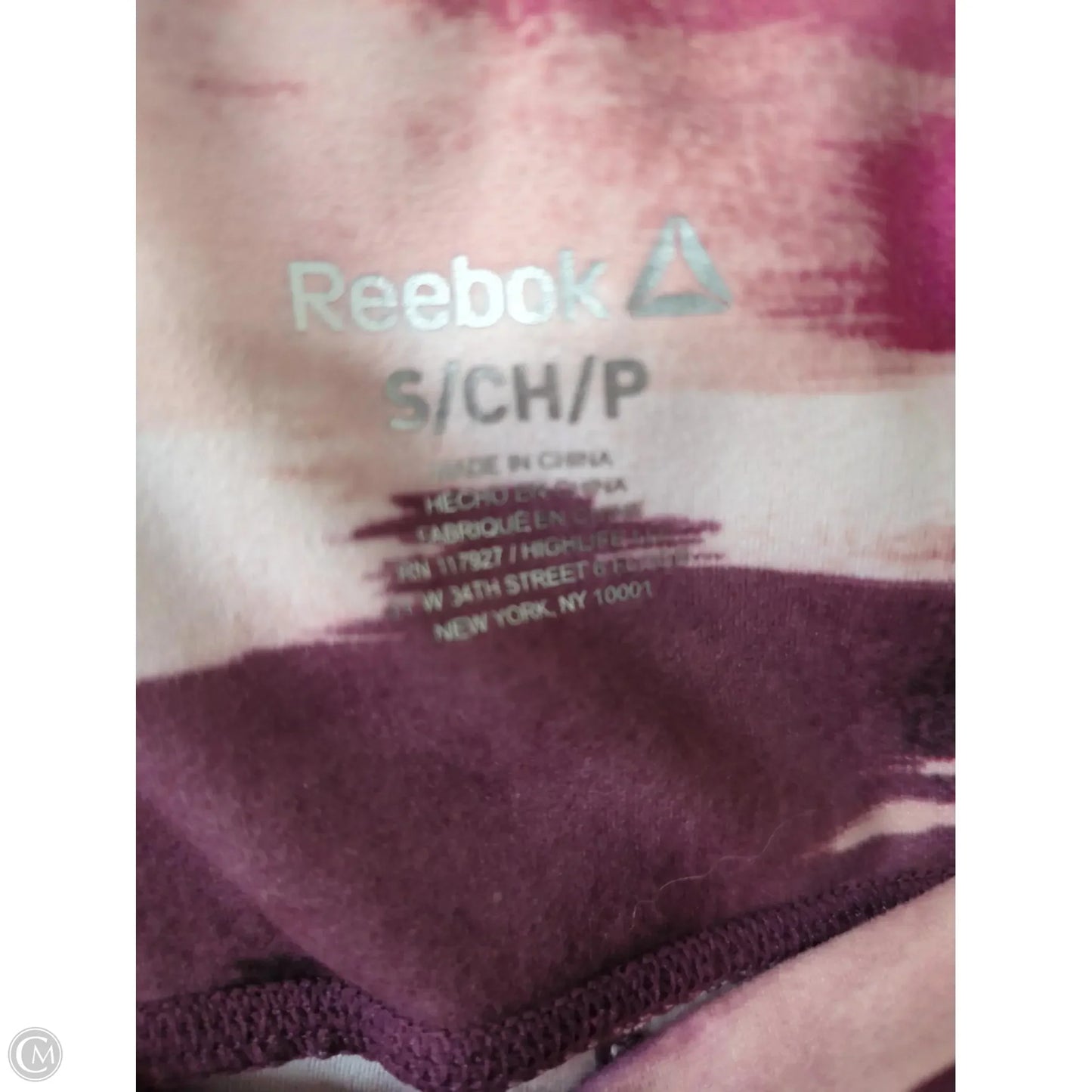 Athletic Leggings By Reebok In Pink & Purple, Size: 4