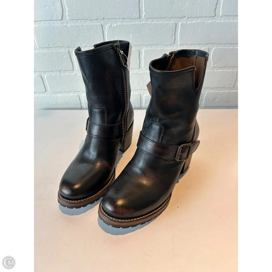 Boots Mid-calf Heels By Freebird In Brown, Size: 8