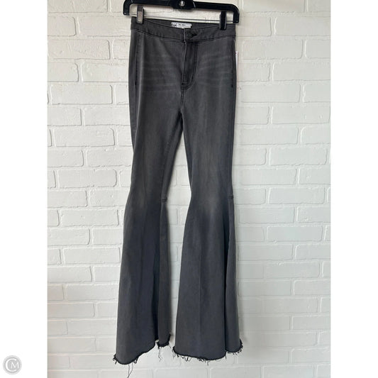 Jeans Flared By Free People In GREY Denim, Size: 0