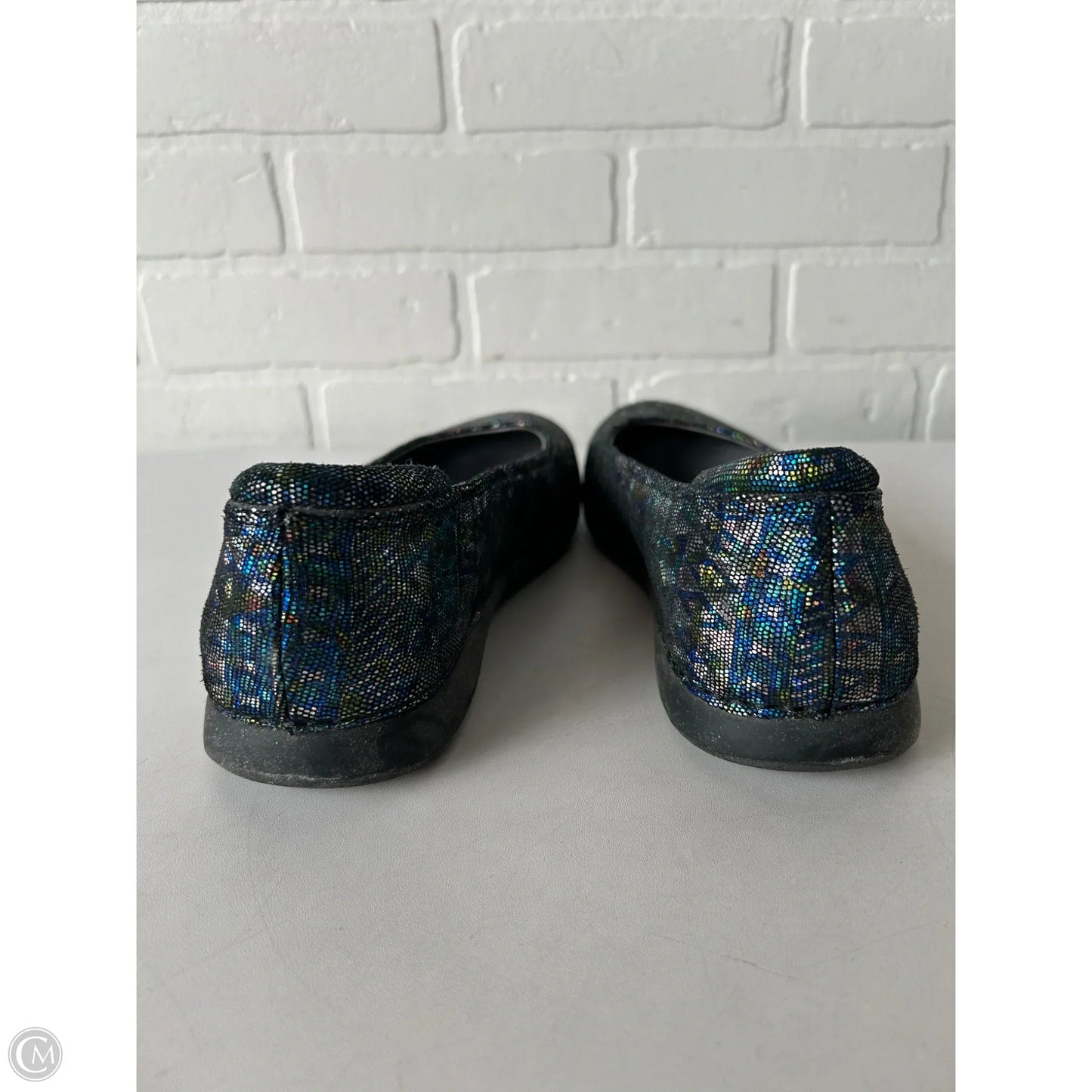 Shoes Flats By Alegria In Blue & Silver, Size: 7.5