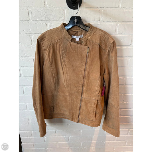 Jacket Leather By New York And Co In Brown, Size: Xl