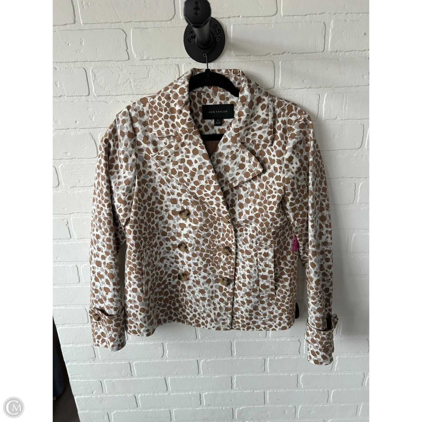 Blazer By Ann Taylor In Brown & White, Size: Xs