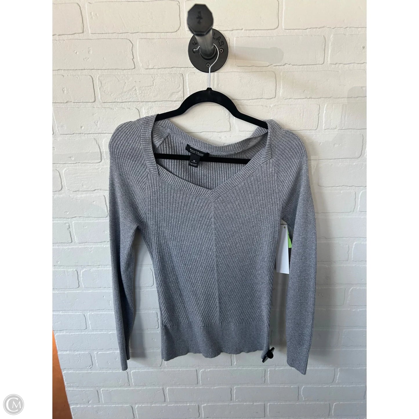 Sweater By White House Black Market In Silver, Size: M