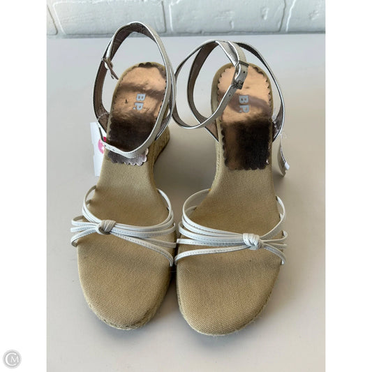 Sandals Heels Wedge By Bp In Tan & White, Size: 7
