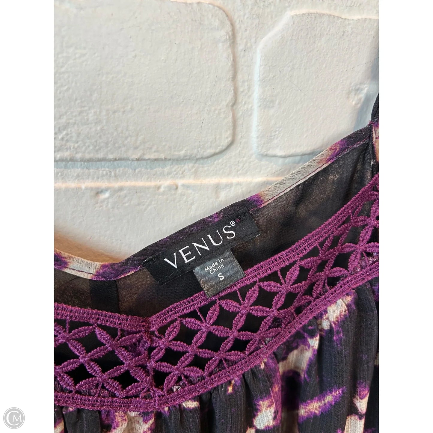 Dress Casual Maxi By Venus In Black & Purple, Size: S