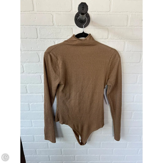 Bodysuit By Clothes Mentor In Tan, Size: L