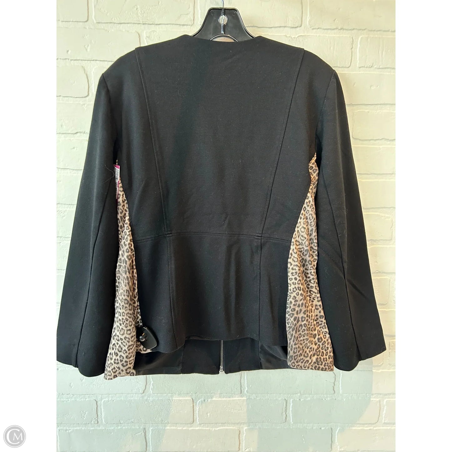 Blazer By Chicos In Black & Brown, Size: L