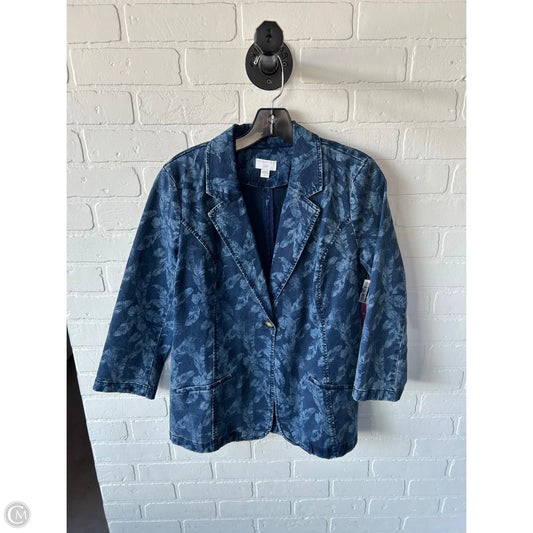 Blazer By J. Jill In Blue Denim, Size: M