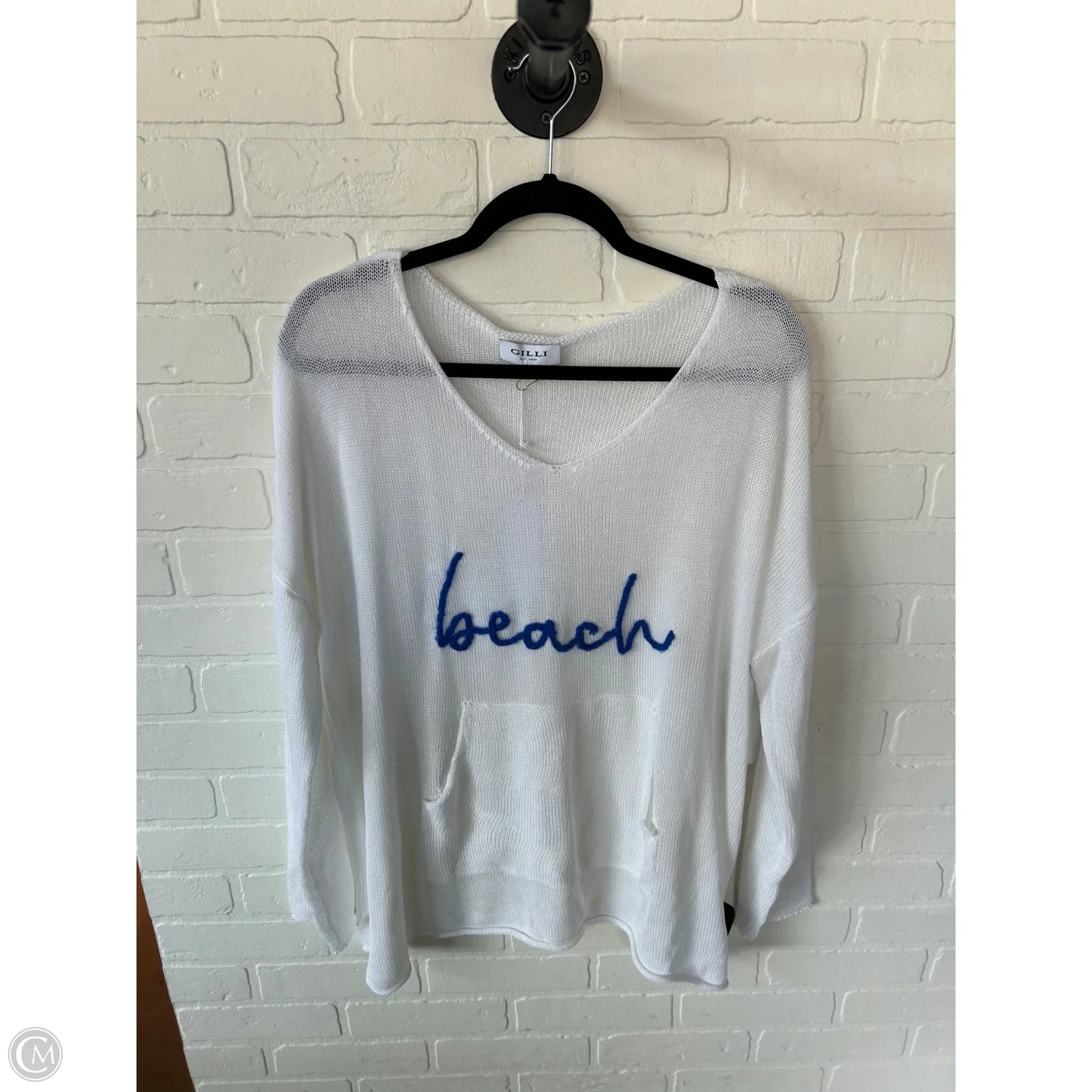Sweater By Gilli In White, Size: L