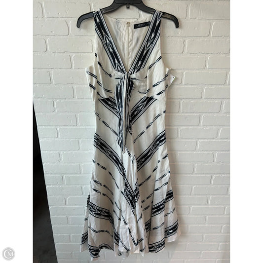 Dress Casual Maxi By Lauren By Ralph Lauren In Blue & White, Size: M