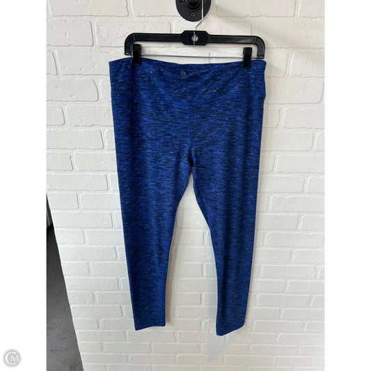 Athletic Leggings By 90 Degrees By Reflex In Black & Blue, Size: 16