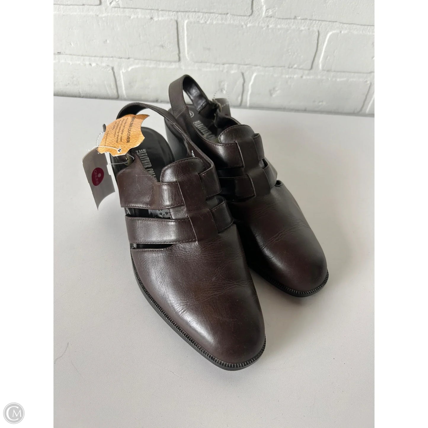 Sandals Heels Block By Cmc In Brown, Size: 10