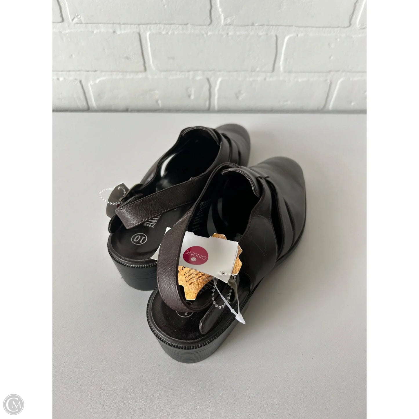 Sandals Heels Block By Cmc In Brown, Size: 10