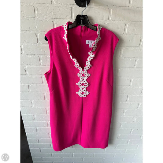 Dress Work By Elle In Pink & White, Size: Xl