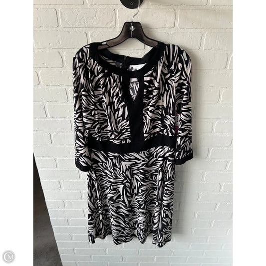 Dress Work By London Times In Black & Cream, Size: L
