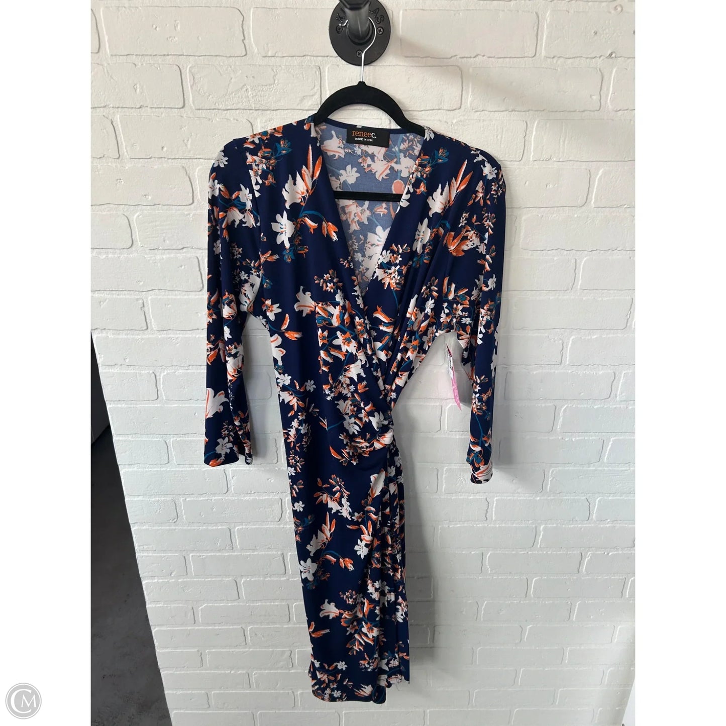 Dress Work By Renee C In Blue & Orange, Size: 1x